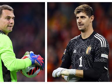 Gelar Golden Glove atau Sarung Tangan Emas pertama kali dianugerahkan pada ajang Piala Dunia yaitu pada edisi 1994 di Amerika Serikat dan terus berlanjut hingga edisi terakhir pada 2018 di Rusia. Gelar ini diberikan kepada kiper yang dinilai tampil terbaik sepanjang turnamen. Dalam dua edisi pertama 1994 dan 1998 muncul nama Michel Preud'homme (Belgia) dan Fabien Barthez (Prancis) sebagai kiper terpilih. Hingga 5 edisi terakhir, tercatat selalu muncul nama-nama baru sebagai penerima penghargaan. Berikut 5 kiper peraih Golden Glove dalam 5 edisi terakhir Piala Dunia. (Kolase AFP)