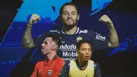 Liga 1 - Marc Klok, Stefano Lilipaly, Evan Dimas (Bola.com/Adreanus Titus)