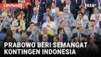 MESKI HUJAN DERAS, PRABOWO BERI SEMANGAT KONTINGEN INDONESIA DI OLIMPIADE PARIS 2024
