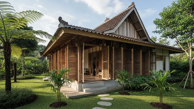 Rumah Desa Dengan Lorong Angin