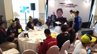 Suasana jelang meet and greet Valentino Rossi dan Maverick Vinales di Jakarta, Selasa (4/2/2020). (Bola.com/Hendry Wibowo)