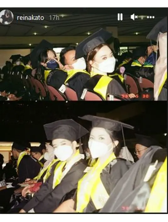 Momen wisuda Reina Kato adik Yuki Kato. (Sumber: Instagram/reinakato)