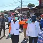 Wali Kota Manado GS Vicky Lumentut saat memantau kondisi Pasar Pinasugkulan Karombasan, Manado.