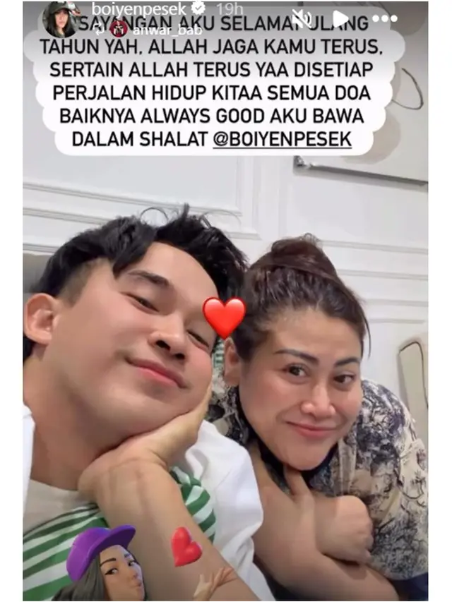 6 Potret Haru Ultah Boiyen, Dapat Kejutan Anwar BAB di Tengah Kasus Suami