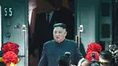 Pemimpin Korea Utara (Korut) Kim Jong-un tiba di Stasiun Dong Dang di Lang Son, Selasa (26/2). Kim Jong-un tiba di Vietnam setelah menghabiskan sekitar 2,5 hari dalam perjalanan menggunakan kereta api dari Pyongyang. (Photo by Nhac NGUYEN / AFP)