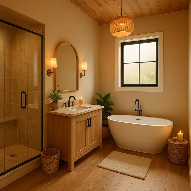 Inspirasi Kamar Mandi Dekat Tangga (Image by ChatGPT)
