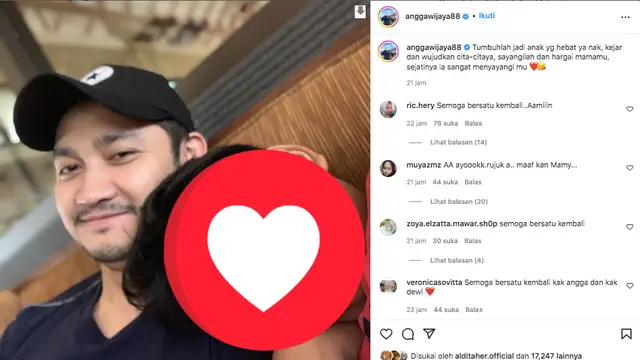 Angga Wijaya Beri Pesan untuk Anak Dewi Perssik, Banjir Doa Agar Bersatu Kembali
