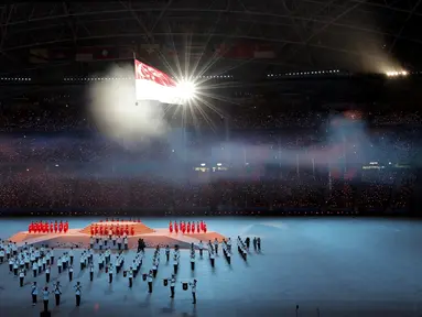 Pembukaan SEA Games Singapura 2015 di National Stadium, Singapura, Jumat (5/6/2015). Sebuah parade disajikan saat Pembukaan SEA Games Singapore 2015. (Reuters)