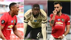 Manchester United memiliki catatan sebagai salah satu klub top dalam bursa transfer pembelian pemain di kompetisi Premier League. Berikut 7 pembelian termahal sepanjang sejarah Manchester United. (kolase foto AFP)