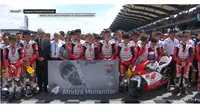 Momen Mengheningkan Cipta untuk Afridza Munandar (Sumber: YouTube/MotoGP)