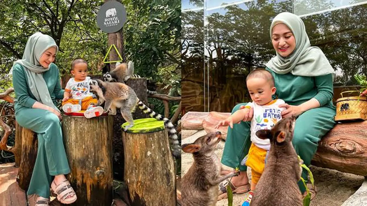 Seru main Bareng Binatang, Ini 7 Potret Nathalie Holscher dan Baby Adzam saat Liburan