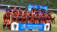 Tim Perseru jelang menjamu Mitra Kukar di leg pertama babak 32 besar Piala Indonesia 2018 di Stadion Marora, Serui, Minggu (27/1/2019). (Bola.com/Gatot Susetyo)