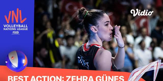 VIDEO: Deretan Aksi Pevoli Cantik Asal Turki, Zehra Gunes di Pekan Pertama Volleyball Nations League 2022
