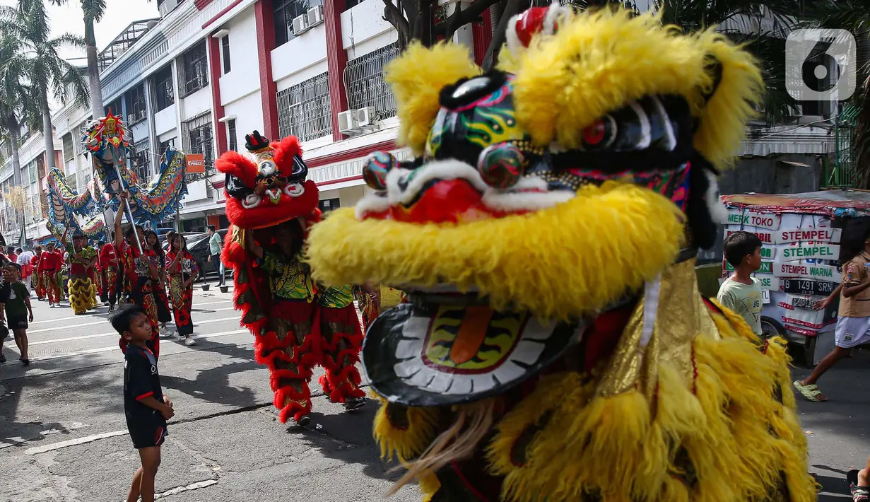 Suasana perayaan Cap Go Meh di kawasan Cideng, Jakarta, Rabu (12/2/2025). (Liputan6.com/Angga Yuniar)