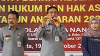 Sekretaris Jenderal Kementerian Hukum dan HAM, Nico Afinta saat memantau pelaksanaan SKD CPNS Kemenkumham di wilayah Jakarta, Selasa (29/10/2024). (Foto: Istimewa)