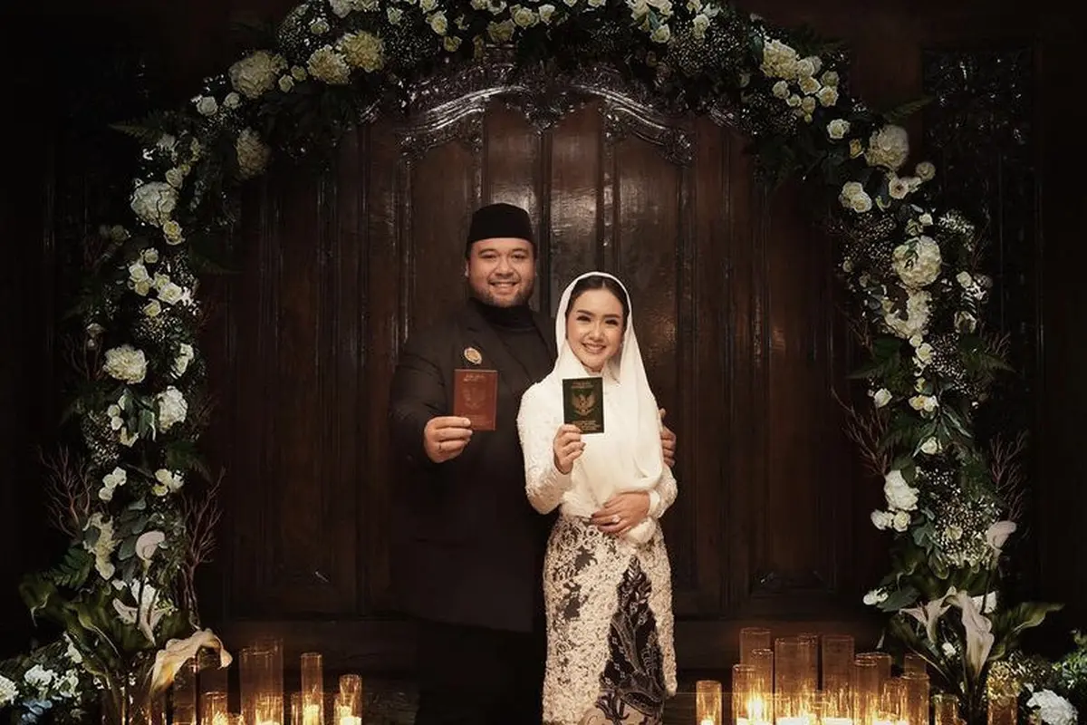 Potret Cita Citata saat akad nikah