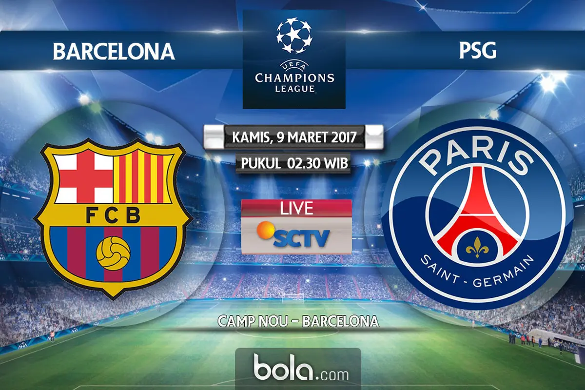 Liga Champions_Barcelona Vs PSG (Bola.com/Adreanus Titus)