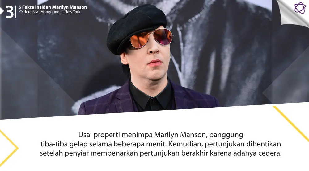 5 Fakta Insiden Marilyn Manson Cedera Saat Manggung di New York. (Foto: AFP/MATT WINKELMEYER/GETTY IMAGES NORTH AMERICA, Desain: Muhammad Iqbal Nurfajri/Bintang.com)