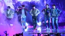 "Terima kasih untuk Billboard Music Awards untuk penghargaan selama dua tahun berturut-turut ini. Kami merasa media sosial itu sangat penting untuk kami," ujar RM seperti yang dilansir dari Soompi. (AFP/KEVIN WINTER/GETTY IMAGES NORTH AMERICA)