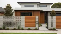 7 Tampak Depan Rumah Roster dan Kayu, Kombinasi Estetik dan Fungsional untuk Hunian Modern