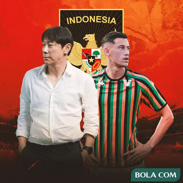 Timnas Indonesia - Jay Idzes dan Shin Tae-yong