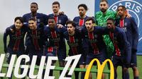 Pemain PSG berpose sebelum pertandingan Liga Prancis antara Brest dan Paris Saint-Germain (PSG) di Stade Francis Le Ble di Brest, Prancis barat pada tanggal 1 Februari 2025. (Fred TONNEAU/AFP)