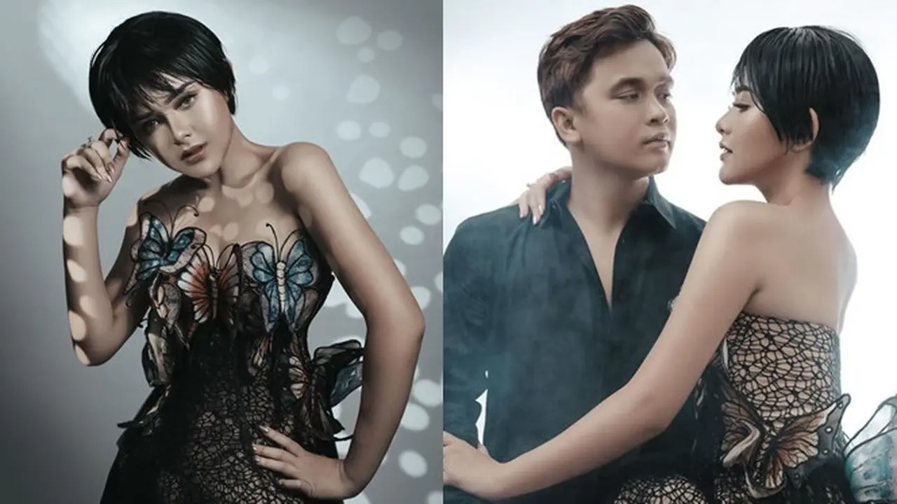 Potret Amanda Manopo Pakai Dress Kupu-kupu
