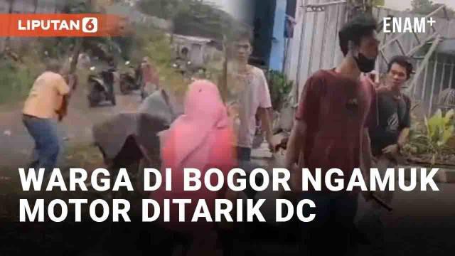Kericuhan terjadi Desa Bojong Nangka, Gunung Putri, Bogor, pada Selasa (25/7/2023). Dua kelompok saling melempar dan memukul di jalanan desa. Narasi video viral itu menyebut warga mengamuk saat debt collector menarik motor debitur.