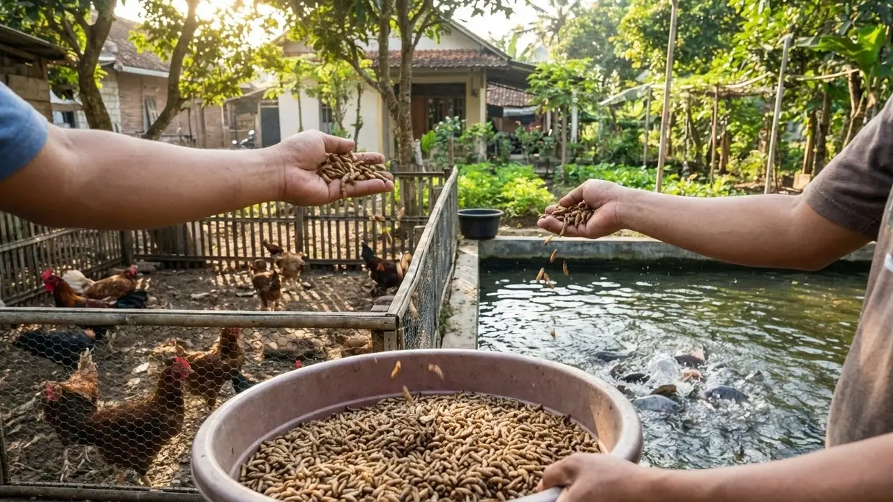 Pakan Ternak yang Bisa untuk Ayam Sekaligus Ikan