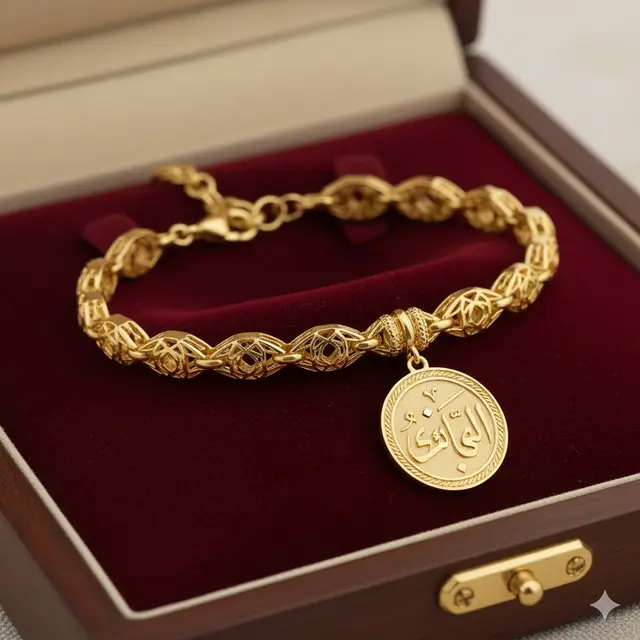 Model Gelang Emas Motif Arabic Hollow Ringan