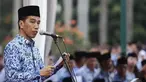 Presiden Jokowi berpidato di Lapangan Silang Monas, Jakarta, Senin (1/12/2014). (Liputan6.com/Faizal Fanani)