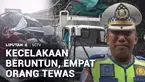 Sebanyak sembilan kendaraan terlibat kecelakaan beruntun di Deli Serdang, Sumatra Utara. Terdapat empat orang meninggal dunia dan delapan orang terluka.