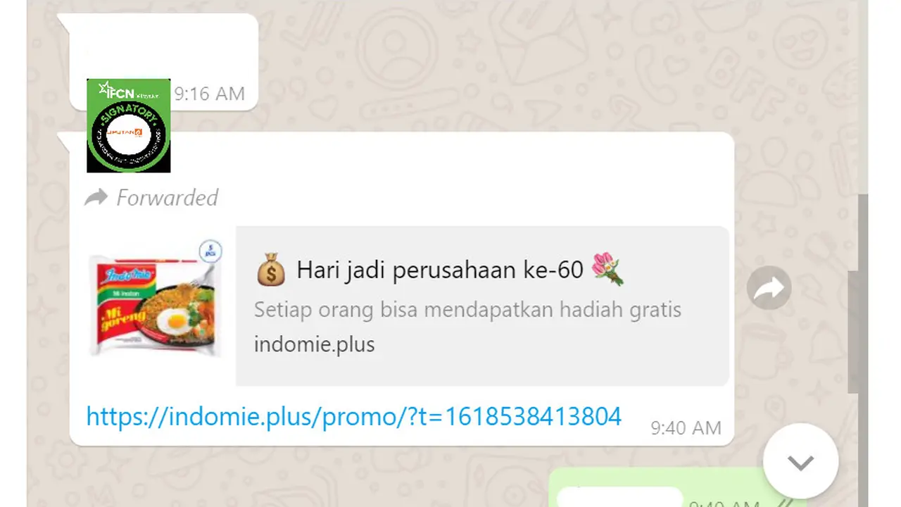 Cek Fakta Liputan6.com menelurusi informasi Indomie bagikan hadiah untuk merayakan hari jadi ke-60