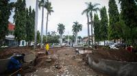 Renovasi Galeri Nasional ini terkait dengan program optimalisasi pemeliharaan dan perawatan aset negara, Jakarta, Rabu (12/11/2014). (Liputan6.com/Faizal Fanani) 