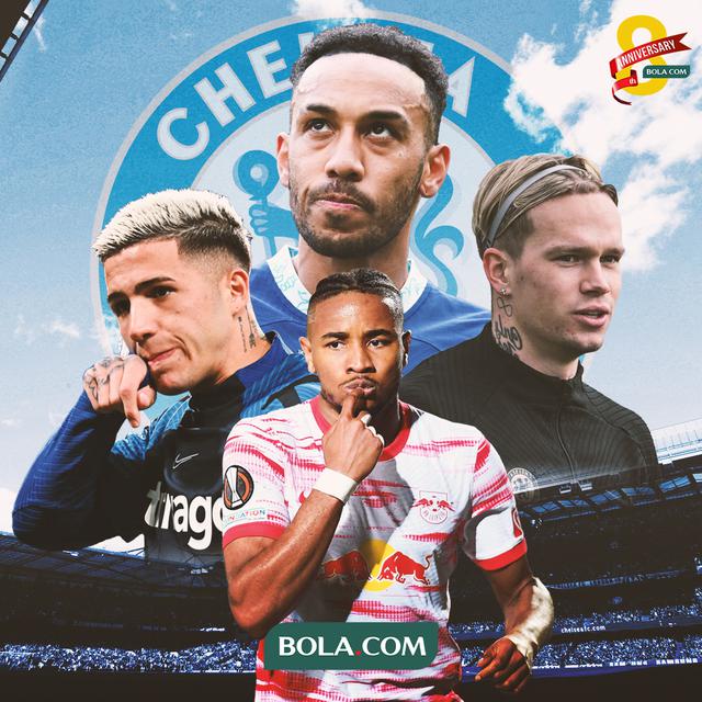 Chelsea - Christopher Alan Nkunku, Mykhailo Mudryk, Enzo Fernandez dan Pierre-Emerick Aubameyang