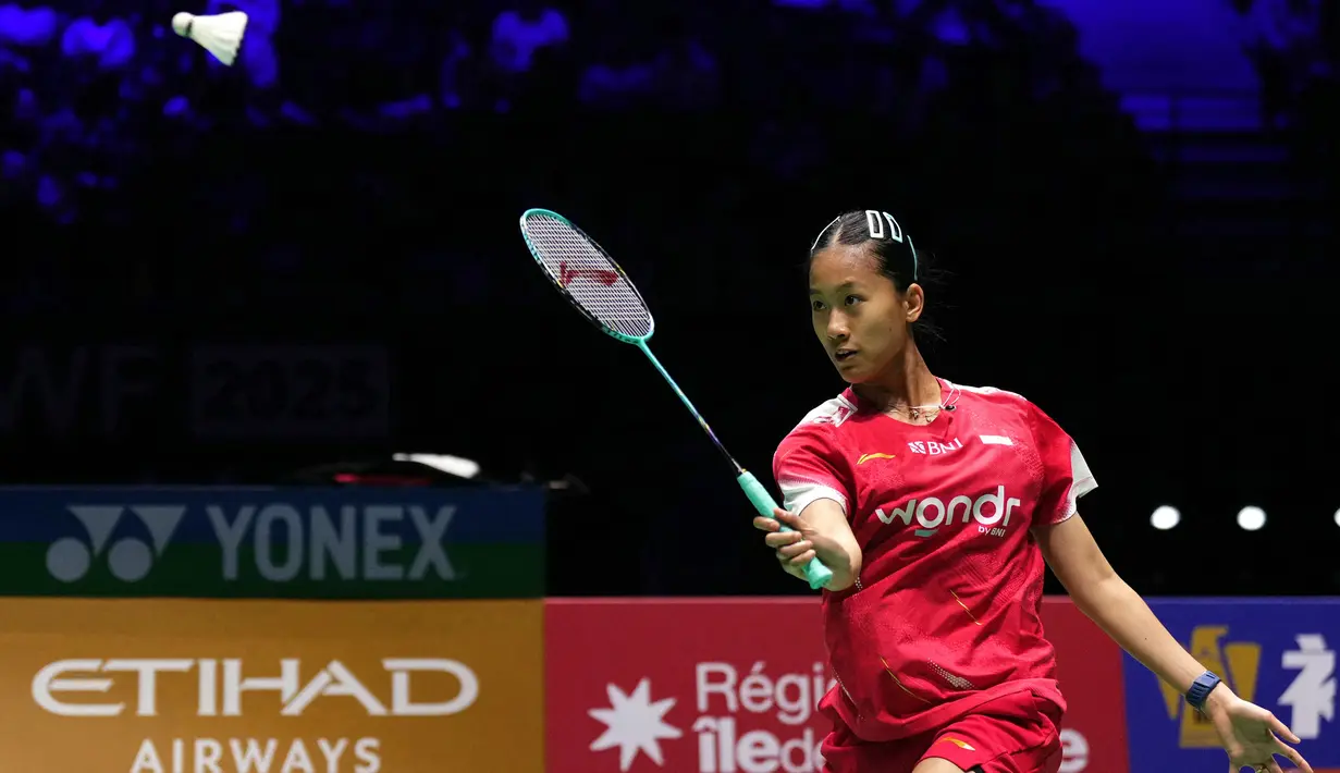 Laga kedua tunggal putri tersebut juga berlangsung cukup ketat dan sengit. (Dimitar DILKOFF/AFP)