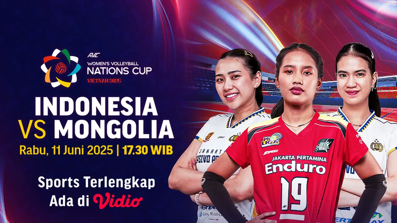 Saksikan Live Stream AVC Women’s Nation Cup 2025: Indonesia vs Mongolia di Vidio