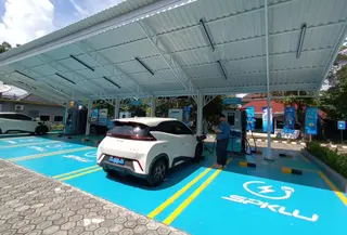 Suasanan SPKLU Yogyakarta. (Liputan6.comKukuh Setyono)