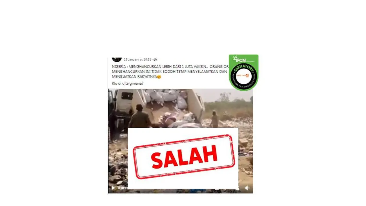 Cek Fakta Nigeria musnahkan vaksin covid-19