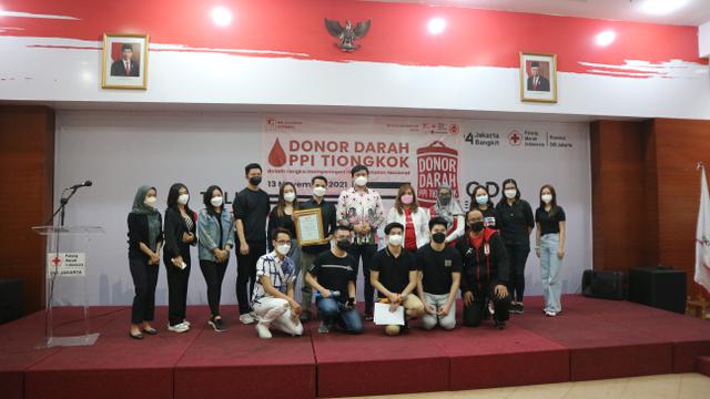 Kegiatan donor darah PPI Tiongkok di delapan kota.
