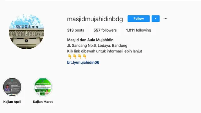 instagram @masjidmujahidinbdg