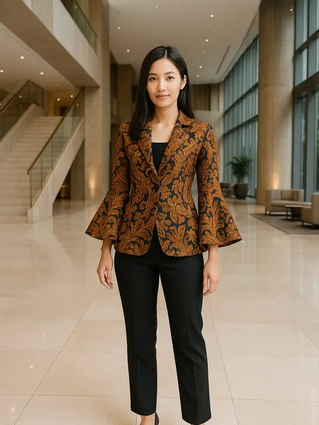 Model Batik Lengan Lonceng