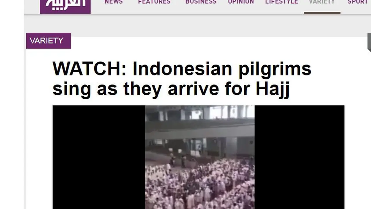 Jemaah haji Indonesia jadi sorotan media Arab. (Al Arabiya)