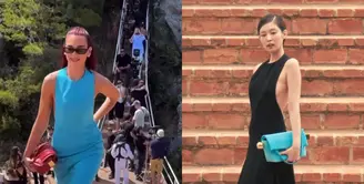 Dua Lipa dan Jennie BLACKPINK sukses jadi spotlight di show Jacquemus di Capri. Keduanya sama-sama tampil berani dengan gaun yang serupa namun beda warna [@dualipa @jacquemus]