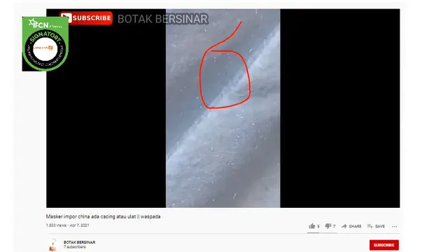 Cek Fakta Liputan6.com menelusuri video yang mengklaim ada cacing pada masker