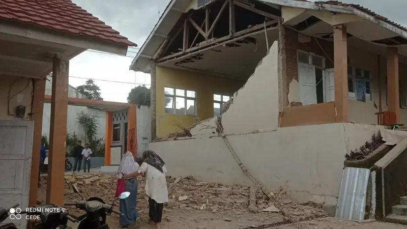 Gempa di Cianjur, Jawa Barat, Senin (21/11/2022).