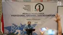 Ketua Umum Presidium AMSI Wenseslaus Manggut memberikan sambutan saat membuka kongres Asosiasi Media Siber Indonesia (AMSI) di Jakarta, Selasa (22/8). Kongres pertama AMSI tersebut dibuka oleh Wakil Presiden Jusuf Kalla. (Liputan6.com/Johan Tallo)