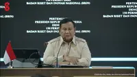 Presiden Prabowo Subianto menerima 150 peneliti Badan Riset dan Inovasi Nasional (BRIN) di Kompleks Istana Kepresidenan, Jakarta. (Liputan6.com/Arief)