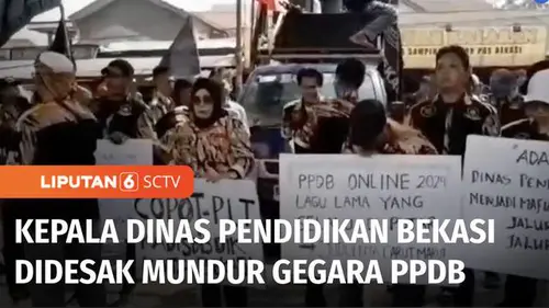 VIDEO: Warga dan Ormas Geruduk Kantor Dinas Pendidikan Bekasi Tuntut Dugaan Kecurangan PPDB