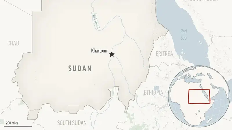 Ibu kota Sudan, Khartoum. (AP)